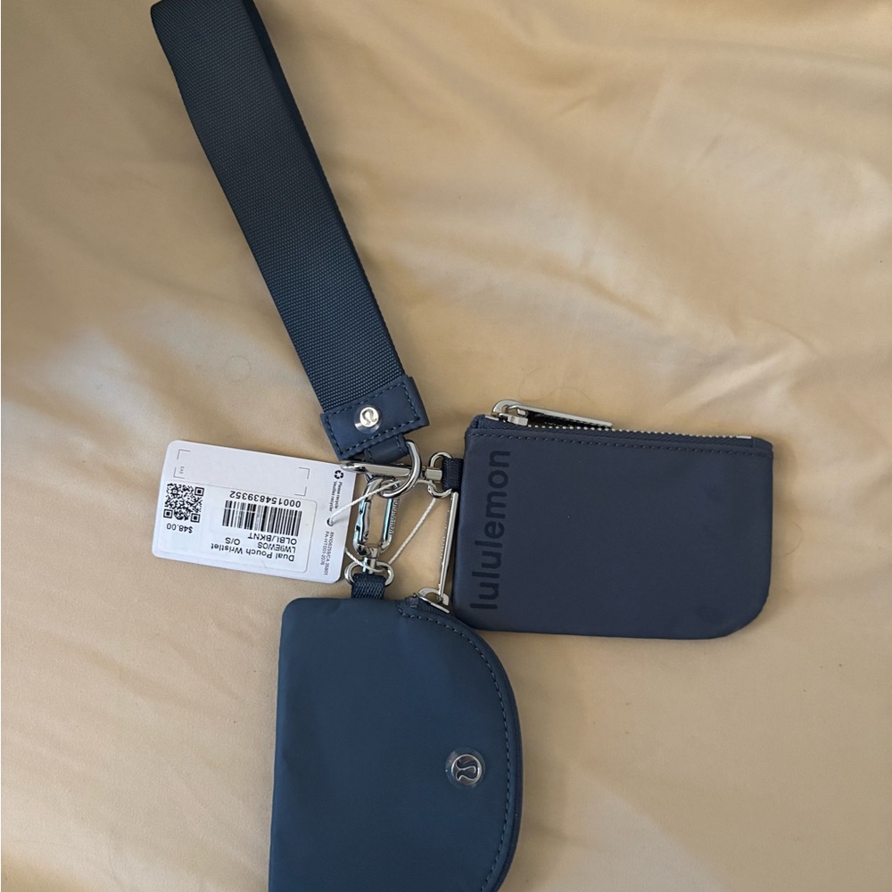 Lululemon Dual Pouch Wristlet in Blue